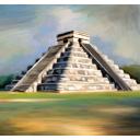 CHICHEN ITZA - PALETTE KNIFE Oil Painting On Canvas By Leonid Afremov