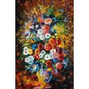 Gallery value USD8900 CONGRATULATIONS BOUQUET - PALETTE KNIFE Oil Painting On Canvas By Leonid Afremov