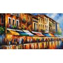 Gallery value USD7600 CULTURAL CROSSROADS - PALETTE KNIFE Oil Painting On Canvas By Leonid Afremov