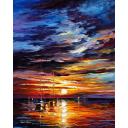 Gallery value USD15000 DISSONANCE - PALETTE KNIFE Oil Painting On Canvas By Leonid Afremov