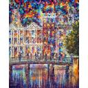 Gallery value USD15500 EL PUENTE - PALETTE KNIFE Oil Painting On Canvas By Leonid Afremov