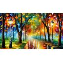 Gallery value USD9200 ENCHANTED PATHWAY - PALETTE KNIFE Oil Painting On Canvas By Leonid Afremov