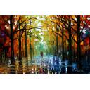 Gallery value USD13500 FALL DATE - PALETTE KNIFE Oil Painting On Canvas By Leonid Afremov