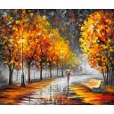 Gallery value USD15500 FALL MARATHON OF NATURE B&W - PALETTE KNIFE Oil Painting On Canvas By Leonid Afremov