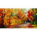 Gallery value USD14300 FALL NOON - PALETTE KNIFE Oil Painting On Canvas By Leonid Afremov