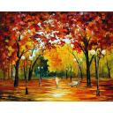 Gallery value USD14400 FLAME OF FALL - PALETTE KNIFE Oil Painting On Canvas By Leonid Afremov