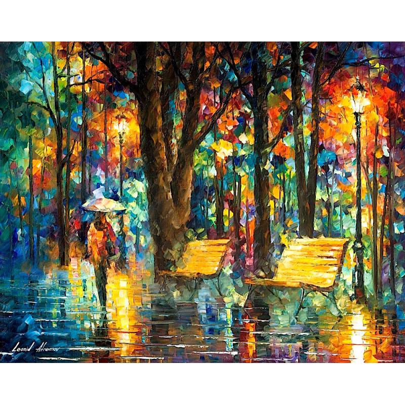 FORGOTTEN LOVE - PALETTE KNIFE Oil Painting On Canvas By Leonid Afremov