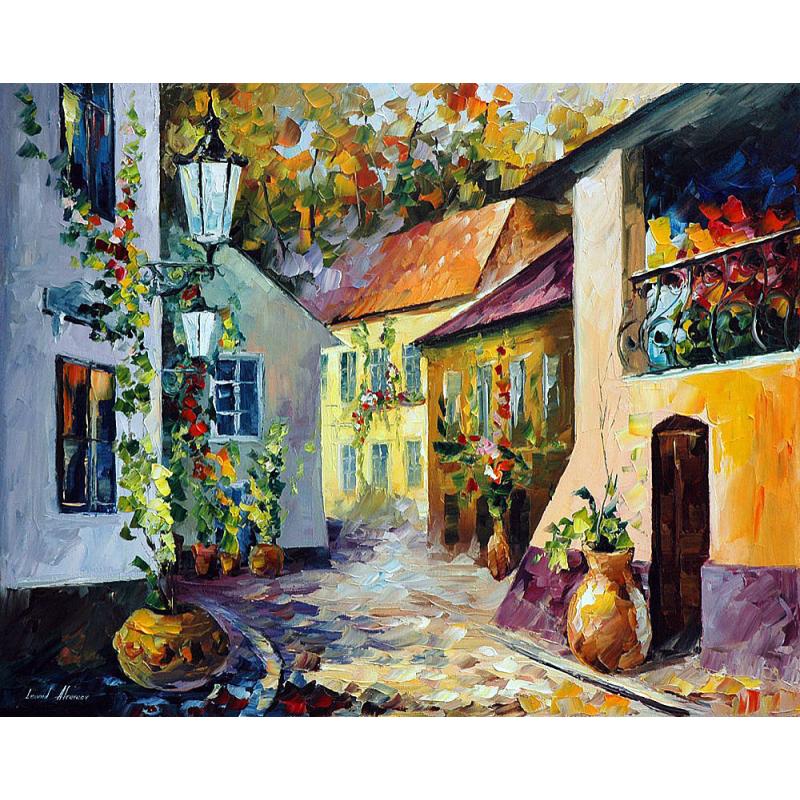 Gallery value USD11800 HOT NOON - PALETTE KNIFE Oil Painting On Canvas By Leonid Afremov