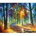 Gallery value USD10100 THE NEW PATH - PALETTE KNIFE Oil Painting On Canvas By Leonid Afremov