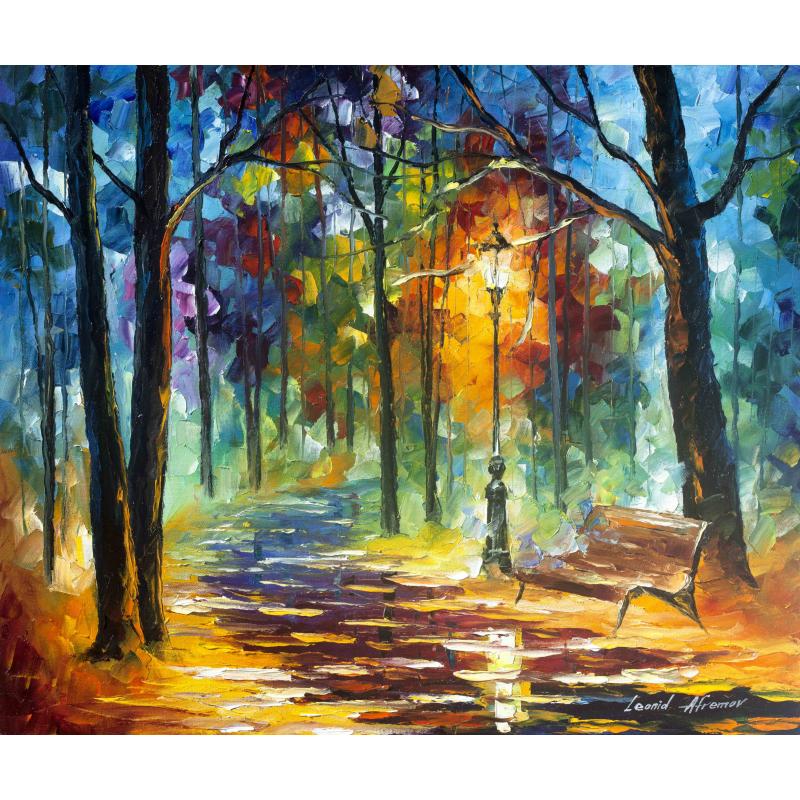 Gallery value USD10100 THE NEW PATH - PALETTE KNIFE Oil Painting On Canvas By Leonid Afremov