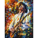 Gallery value USD14500 STEVIE RAY VAUGHAN 2 - PALETTE KNIFE Oil Painting On Canvas By Leonid Afremov