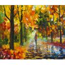 Gallery value USD7900 FORGOTTEN FALL - PALETTE KNIFE Oil Painting On Canvas By Leonid Afremov