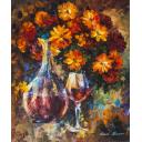 Gallery value USD14900 ROSES AND A JAR - PALETTE KNIFE Oil Painting On Canvas By Leonid Afremov