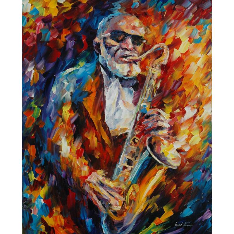 Gallery value USD19000 SONNY ROLLINS - PALETTE KNIFE Oil Painting On Canvas By Leonid Afremov