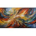 Gallery value USD9100 WHISPERED WHIRLWIND OF FEELINGS - PALETTE KNIFE Oil Painting On Canvas By Leonid Afremov