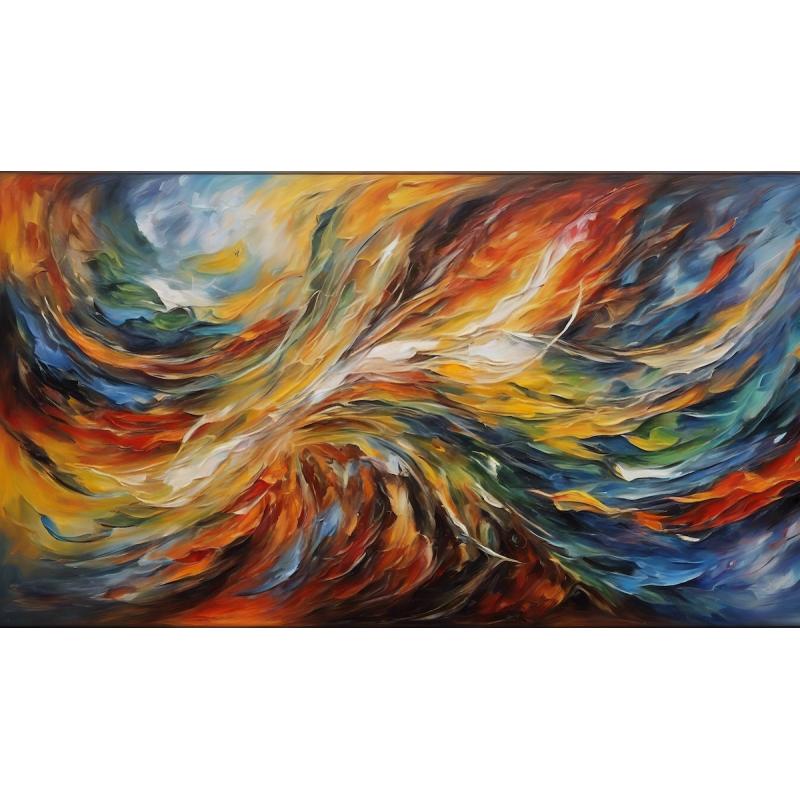 Gallery value USD9100 WHISPERED WHIRLWIND OF FEELINGS - PALETTE KNIFE Oil Painting On Canvas By Leonid Afremov