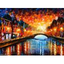 Gallery value USD18300 FAREWELL SUNSET - PALETTE KNIFE Oil Painting On Canvas By Leonid Afremov