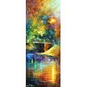 Gallery value USD16500 THE AURA OF COLORFUL AUTUMN - PALETTE KNIFE Oil Painting On Canvas By Leonid Afremov