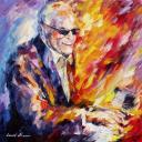 Gallery value USD11900 RAY CHARLES - PALETTE KNIFE Oil Painting On Canvas By Leonid Afremov