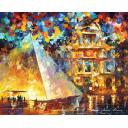 Gallery value USD16900 LOUVRE MUSEUM AT NIGHT - PALETTE KNIFE Oil Painting On Canvas By Leonid Afremov