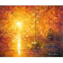 Gallery value USD13900 ORANGE FOG - PALETTE KNIFE Oil Painting On Canvas By Leonid Afremov