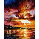 Gallery value USD19200 EVENING WIND - PALETTE KNIFE Oil Painting On Canvas By Leonid Afremov