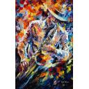 Gallery value USD8000 IN THE MOOD - PALETTE KNIFE Oil Painting On Canvas By Leonid Afremov