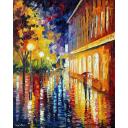 Gallery value USD18900 RAINY PATH - PALETTE KNIFE Oil Painting On Canvas By Leonid Afremov