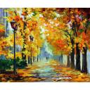 Gallery value USD13500 SUNNY YELLOW OCTOBER - PALETTE KNIFE Oil Painting On Canvas By Leonid Afremov