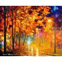 Gallery value USD19600 AUTUMN IN THE PARK - PALETTE KNIFE Oil Painting On Canvas By Leonid Afremov