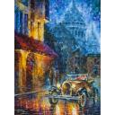 Gallery value USD16200 VINTAGE CAR COLLECTION - PIECE 4/14 - PALETTE KNIFE Oil Painting On Canvas By Leonid Afremov