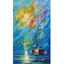 Gallery value USD14800 WIND AND WAVES - PALETTE KNIFE Oil Painting On Canvas By Leonid Afremov