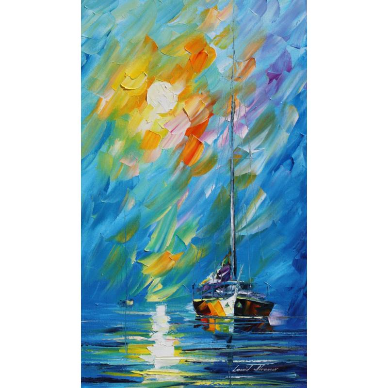 Gallery value USD14800 WIND AND WAVES - PALETTE KNIFE Oil Painting On Canvas By Leonid Afremov