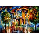 Gallery value USD10600 TIME FOR JOY - PALETTE KNIFE Oil Painting On Canvas By Leonid Afremov