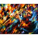 Gallery value USD13200 THE BLUES OF THE SOUL - PALETTE KNIFE Oil Painting On Canvas By Leonid Afremov