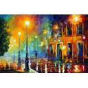 MISTY CITY oil painting by Leonid Afremov Retail value $9700