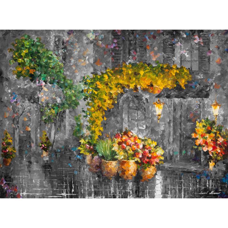 NIGHT GARDEN B&W oil painting by Leonid Afremov Retail value $9700