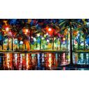 Gallery value USD9400 TROPICAL FIESTA - PALETTE KNIFE Oil Painting On Canvas By Leonid Afremov