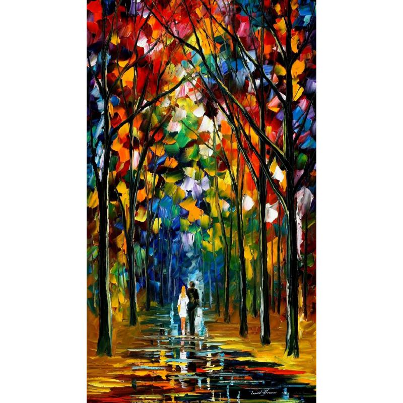 Gallery value USD18500 LOVE VIBRATIONS - PALETTE KNIFE Oil Painting On Canvas By Leonid Afremov