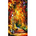 Gallery value USD17300 LIGHT OF THE FOREST - PALETTE KNIFE Oil Painting On Canvas By Leonid Afremov