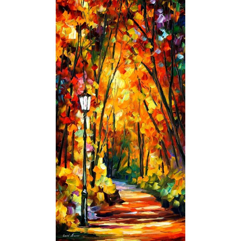 Gallery value USD17300 LIGHT OF THE FOREST - PALETTE KNIFE Oil Painting On Canvas By Leonid Afremov