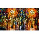 Gallery value USD13900 THE BLUE DRESS - PALETTE KNIFE Oil Painting On Canvas By Leonid Afremov