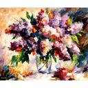 Gallery value USD10400 LILAC - MORNING MOOD - PALETTE KNIFE Oil Painting On Canvas By Leonid Afremov