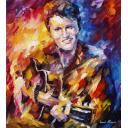 Gallery value USD17700 ELVIS PRESLEY - PALETTE KNIFE Oil Painting On Canvas By Leonid Afremov