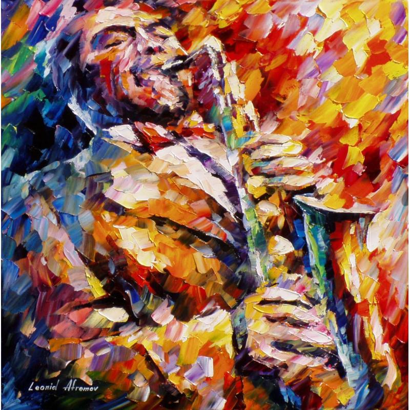 Gallery value USD8200 JOHN COLTRANE JAZZ - PALETTE KNIFE Oil Painting On Canvas By Leonid Afremov