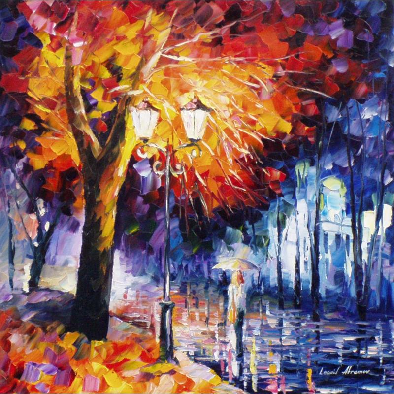 Gallery value USD13900 FIRE-TREE - PALETTE KNIFE Oil Painting On Canvas By Leonid Afremov