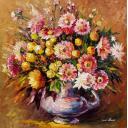 Gallery value USD18700 RED-BOUQUET - PALETTE KNIFE Oil Painting On Canvas By Leonid Afremov