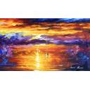 Gallery value USD8100 SUNSET OF EMOTIONS - PALETTE KNIFE Oil Painting On Canvas By Leonid Afremov