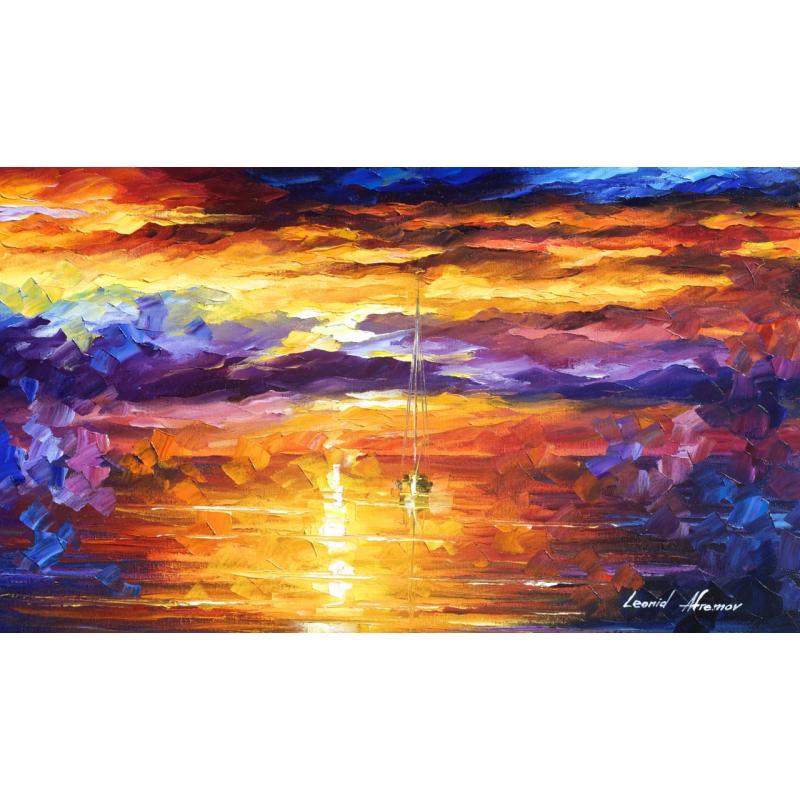 Gallery value USD8100 SUNSET OF EMOTIONS - PALETTE KNIFE Oil Painting On Canvas By Leonid Afremov