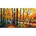 Gallery value USD14900 INNOCENCE OF AUTUMN - PALETTE KNIFE Oil Painting On Canvas By Leonid Afremov